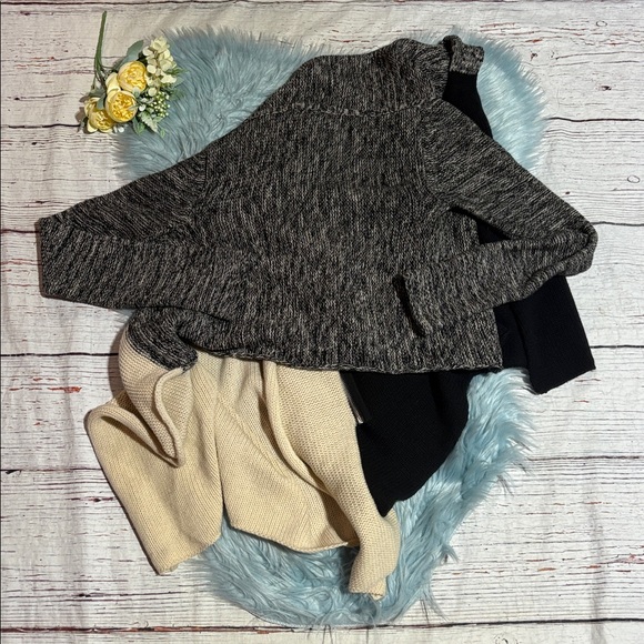 BCBGMAXAZRIA Wool Cashmere Blend Asymmetrical Colorblock Zip Sweater sz XS - Picture 8 of 8